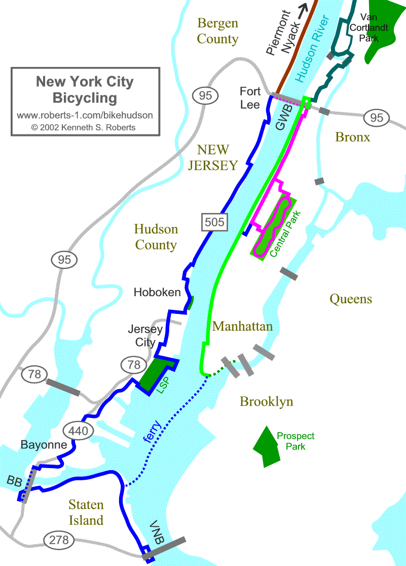 Overview Map of NYC Bicycling