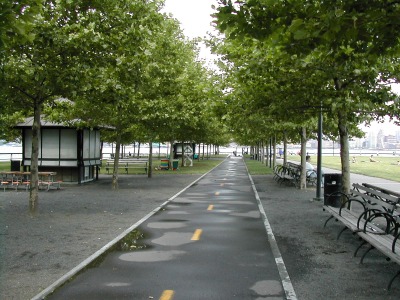 Hoboken, NJ waterfront bicycle path