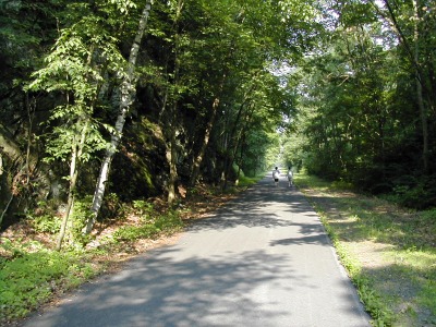 Walkers on the Lloyd - Highland rail trail