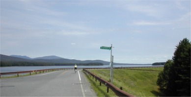 riding alongside the Ashokan Reservoir